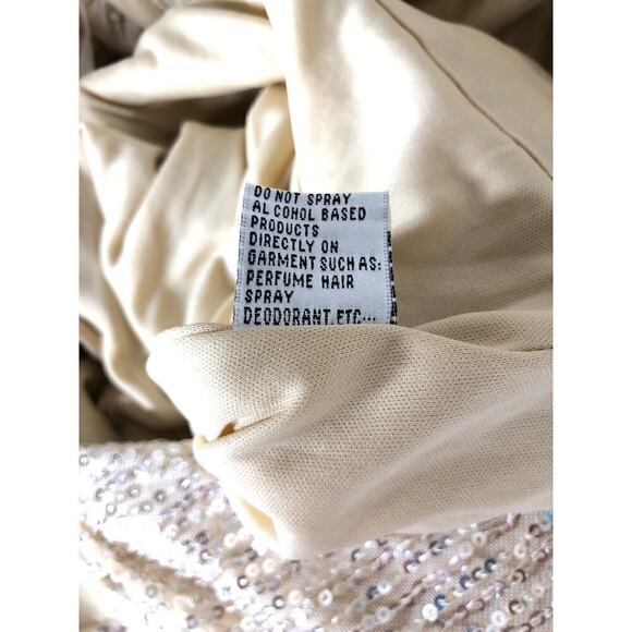 Ieena for Mac Duggal Dress Sequined Long Sleeve Evening Gown Maxi  NWT 12 - Picture 12 of 14